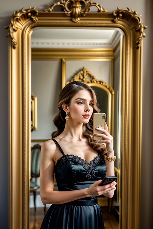 mirror photo poses girl